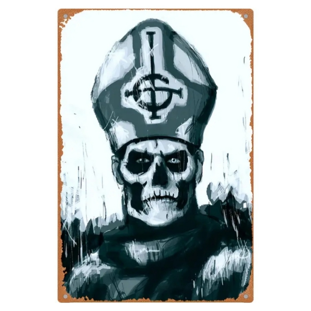 Papa Emeritus II 8x12" Ghost Tin